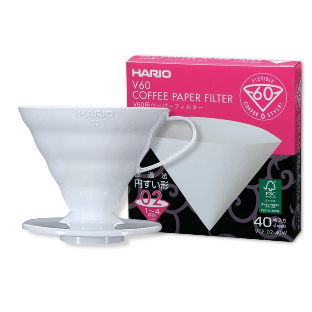 Hario V60 Starter Bundle (Dripper + 40 Filters)