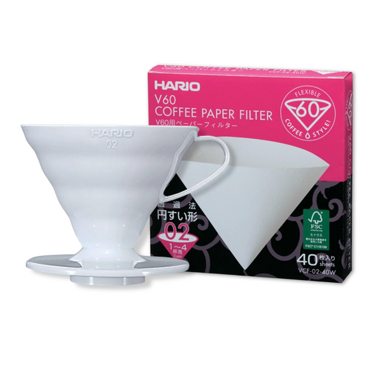 Hario V60 Starter Bundle (Dripper + 40 Filters)