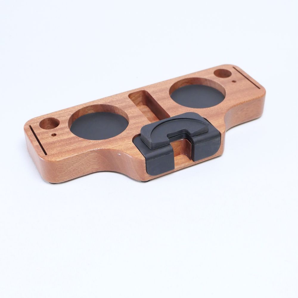 Wooden Portafilter Holder & Espresso Tamper Station