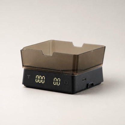 Mini Espresso Coffee Scales with Timer, 0.1g, Walnut Top