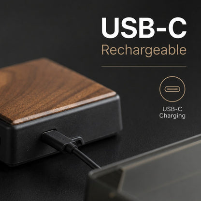 Mini Espresso Coffee Scales with Timer, 0.1g, Walnut Top