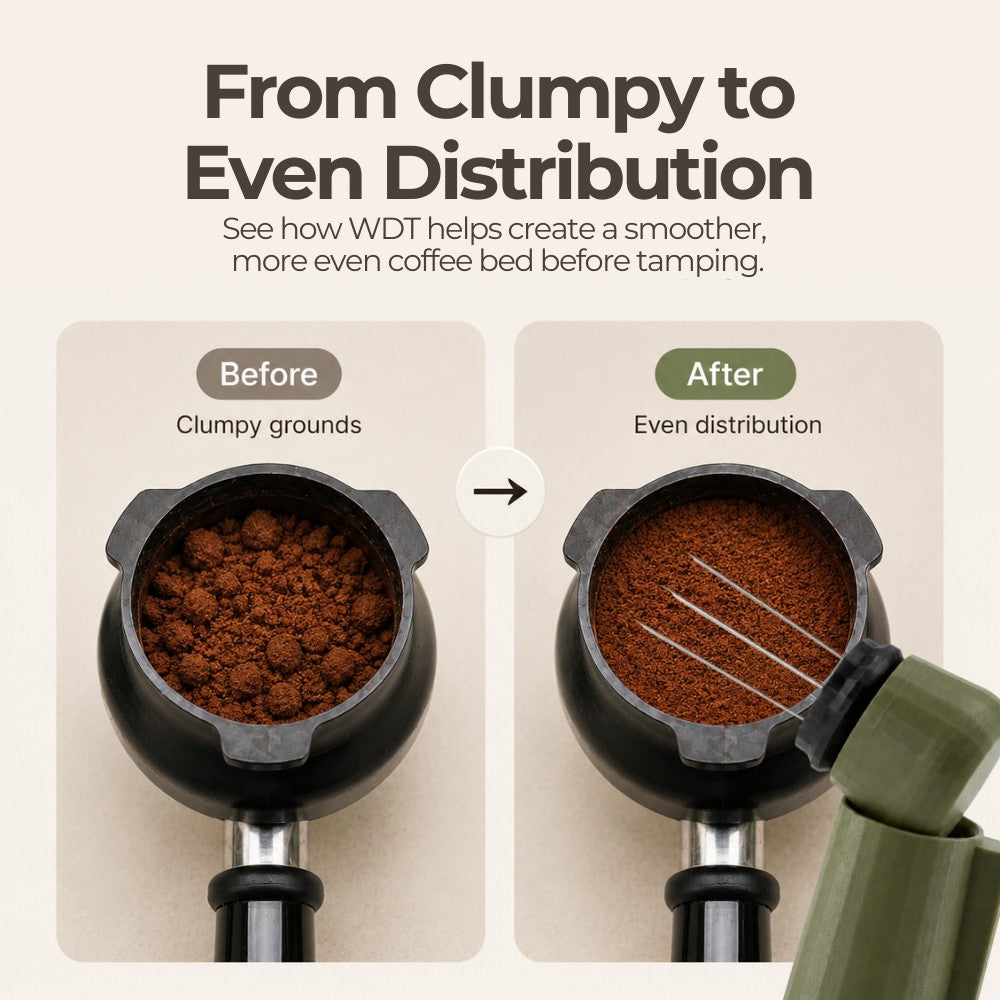 Espresso WDT Coffee Distribution Tool with Magnetic Holder